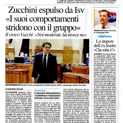 NICOLAS VACCHI FA CHIAREZZA SULL’ESPULSIONE DI ZUCCHINI