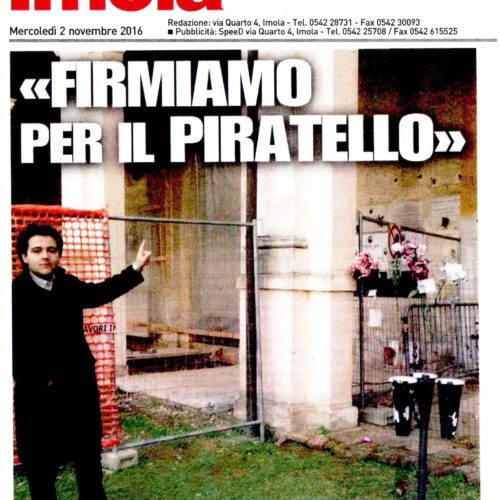 NICOLAS VACCHI (ISV): PIRATELLO, VERGOGNA MONUMENTALE, RACCOGLIEREMO LE FIRME