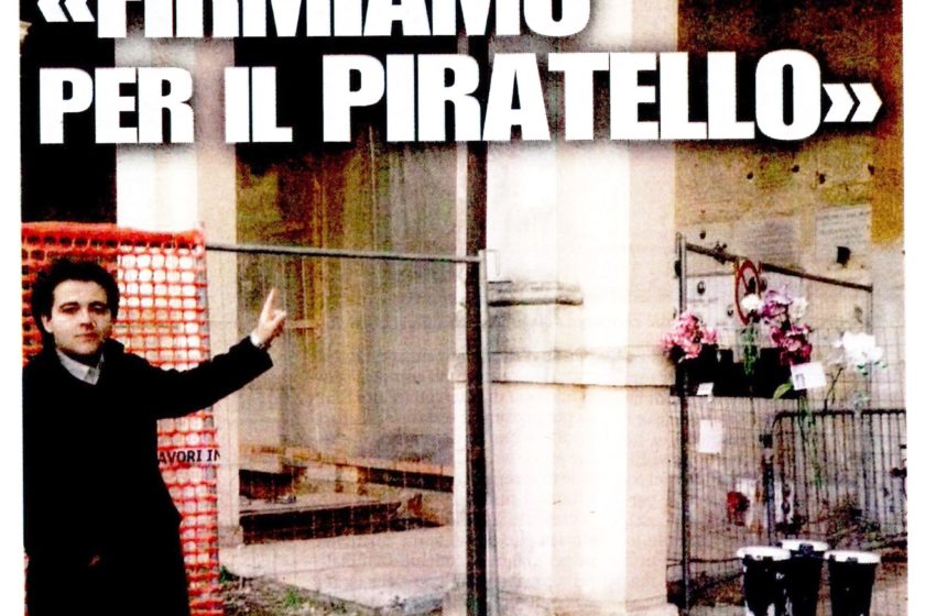 NICOLAS VACCHI (ISV): PIRATELLO, VERGOGNA MONUMENTALE, RACCOGLIEREMO LE FIRME