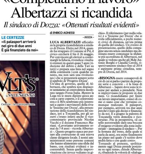 “Completiamo il lavoro”. Albertazzi si ricandida