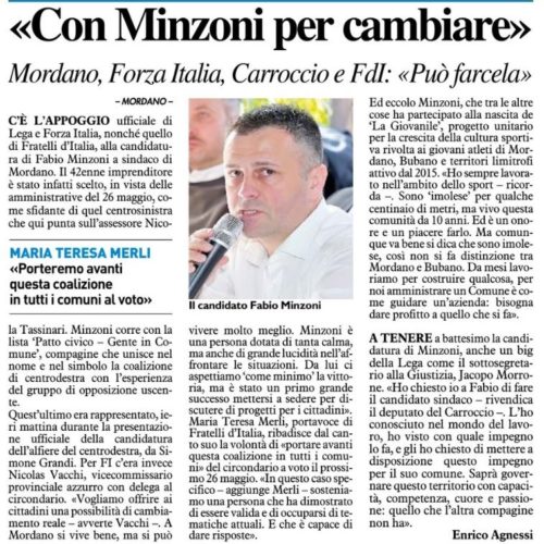 “Con Minzoni per cambiare”