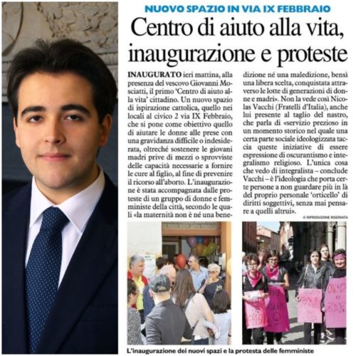 Centro di aiuto alla vita, inaugurazione e proteste