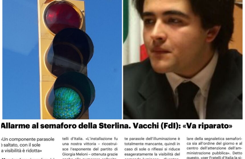 ALLARME SEMAFORO DELLA STERLINA. NICOLAS VACCHI (FDI): “VA RIPARATO”