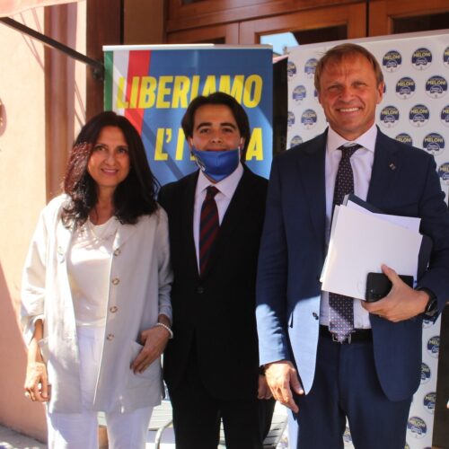 FRATELLI D’ITALIA IMOLA INCONTRA IL CAPOGRUPPO ALLA CAMERA ON. LOLLOBRIGIDA IN PIAZZA MATTEOTTI