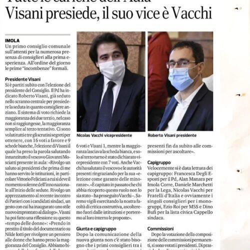 TUTTE LE CARICHE DELL’AULA. VISANI PRESIEDE, IL SUO VICE È VACCHI