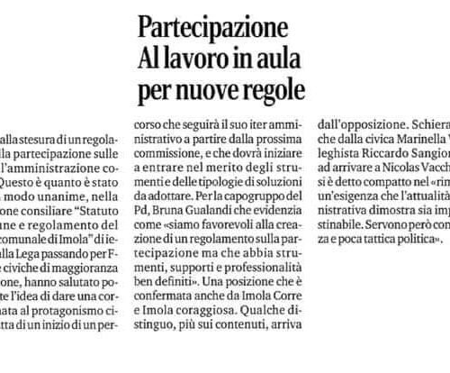 NICOLAS VACCHI (FDI): PARTECIPAZIONE, ASCOLTARE I COMITATI IN CITTÀ.