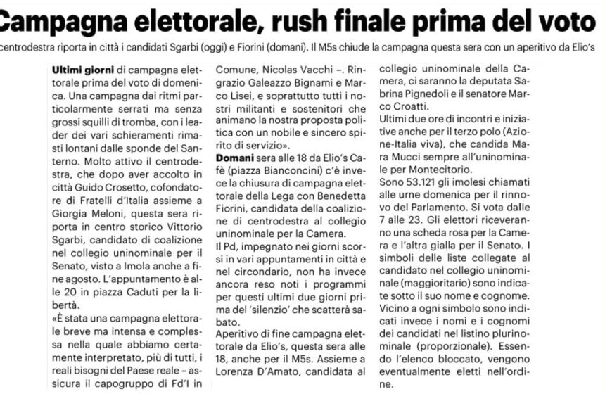 Chiusura campagna elettorale con Vittorio Sgarbi