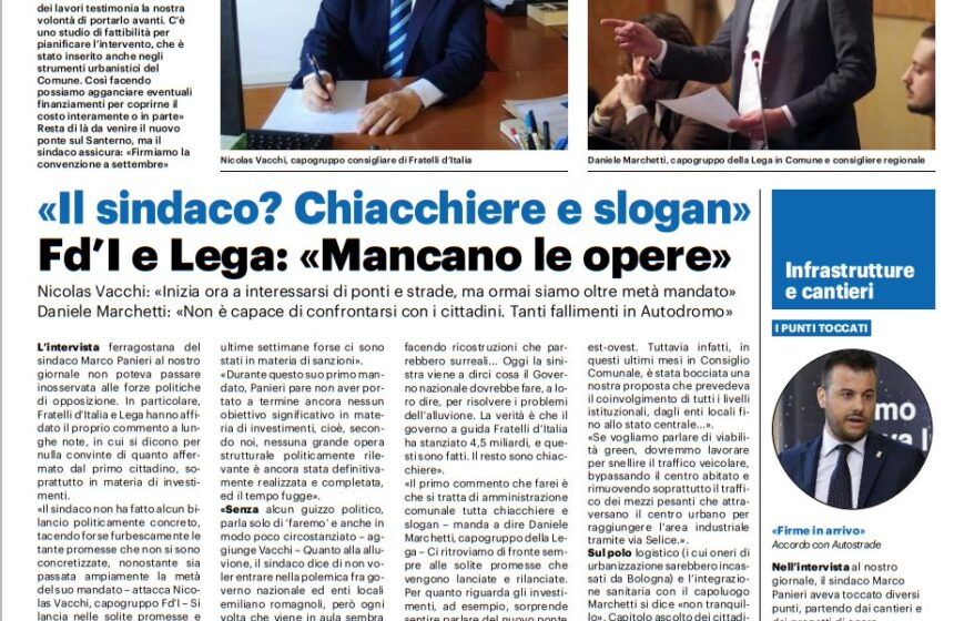 NICOLAS VACCHI (FDI): IL PD CHIACCHIERE E SLOGAN, FRATELLI D’ITALIA AVANTI CON FATTI CONCRETI.